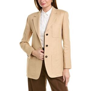 Lafayette 148 New York Single Breasted Linen Blazer
